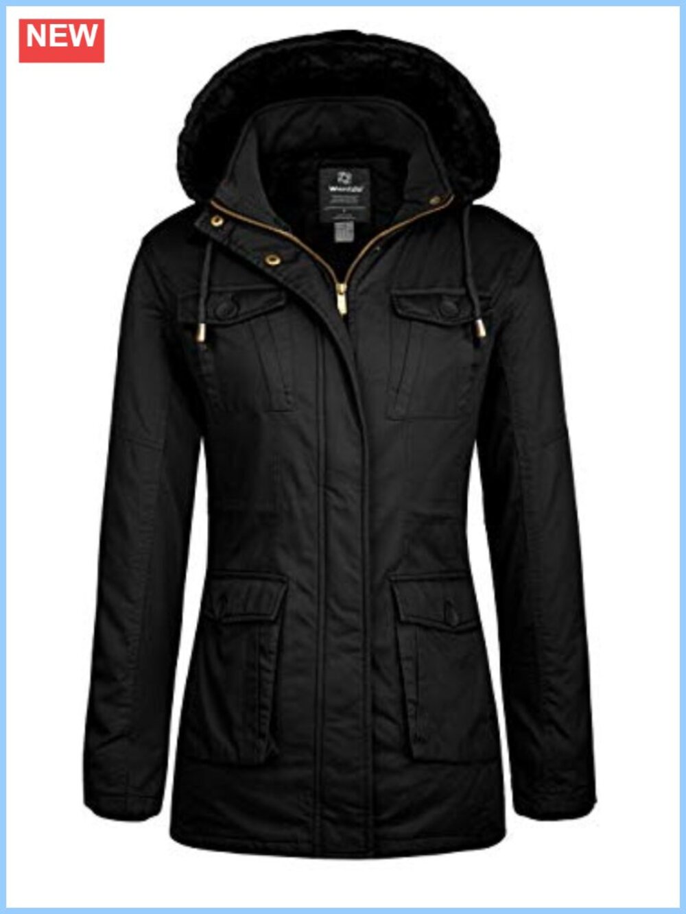 Women's Cotton Anorak Parka Winter Coat Windproof Hooded Jacket